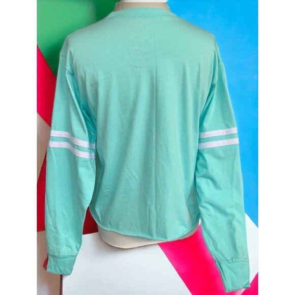 Sunshine Water Rest Repeat ladies aqua long sleeve tee NEW by Might Fine Medium - Picture 5 of 7